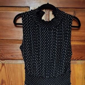 Nanette Nanette Lepore Smocked High Neck Polka Dot dressSize 12 NWT